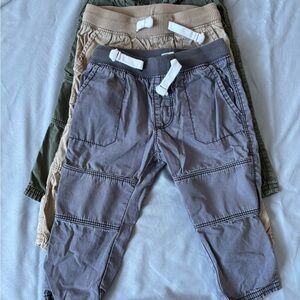 Carter's Kids Jogger Pants - Gray, Tan, Green